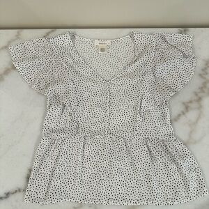 URBAN Romantics Black and White Dotted Blouse